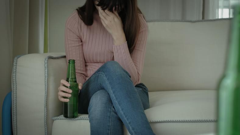 Woman With An Addiction to Alcohol