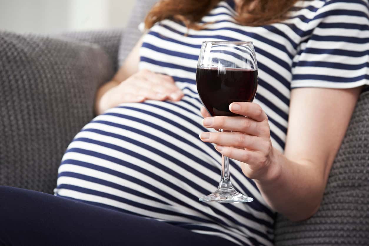 Person drinking alcohol who is pregnant