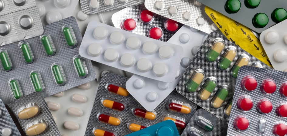 How to prevent prescription drug addiction. An image of prescription drugs in blister packs.