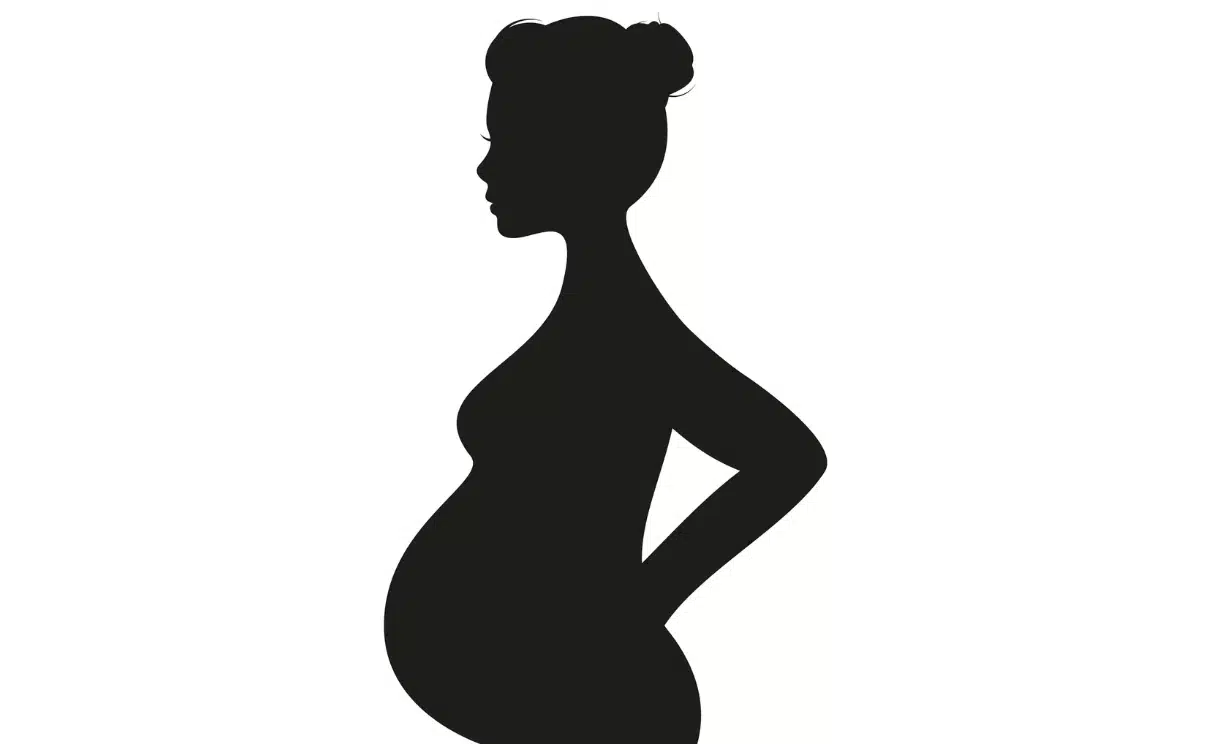 Fetal Alcohol Syndrome Eyes. An illustration of a pregnant woman's silhouette.