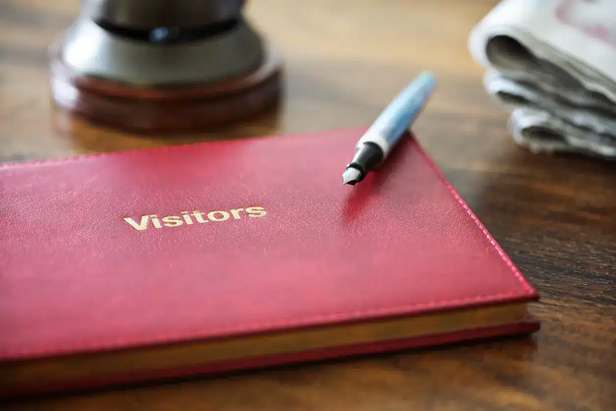 A visitor book